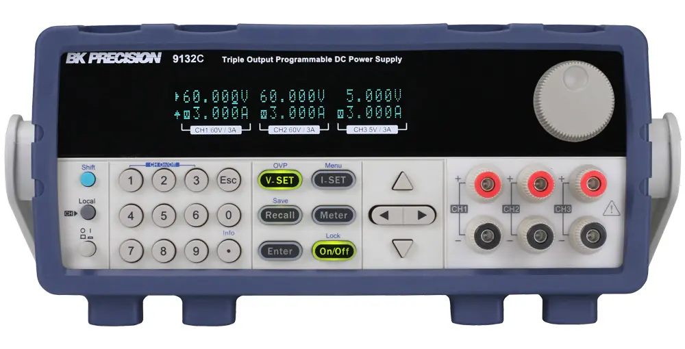Produktfoto 1 von BK Precision BK9132C 3-Kanal Digital Labornetzgerät 375W, 0 → 5V / 0 → 3A