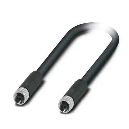Produktfoto 1 von Phoenix Contact SPE Ethernet-Kabel, 2 m, Schwarz 2 Abgeschirmt Geschirmt, Aussen ø 5.1 mm Außen-ø , Polyvinylchlorid