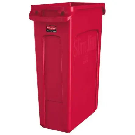 Produktfoto 1 von Rubbermaid Commercial Products Slim Jim Polypropylen Mülleimer 23gal Rot T 558.8 mm H. 558.8 mm B. 558.8mm ø 558.8 mm
