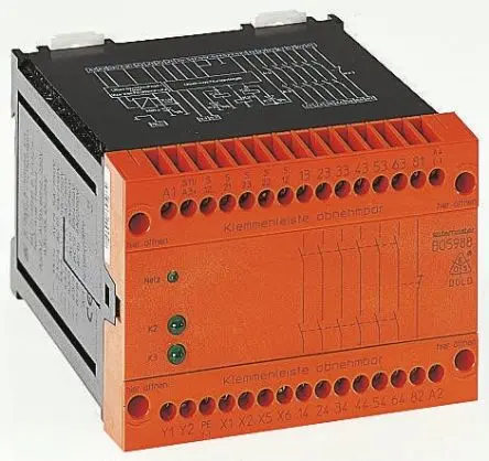 Produktfoto 1 von Dold BO 5988 Modul 230V ac/dc, 24 V ac/dc, 3 Sicherheitskontakte, 1 Hilfsschalter, Überwacht RoHS SIL IEC 61508