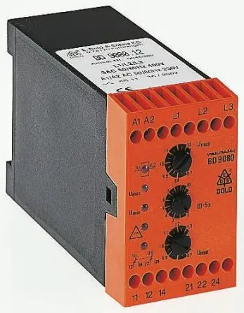 Produktfoto 1 von Dold BD 9080 Überwachungsrelais 3-phasig, 2-poliger Umschalter DIN-Hutschiene