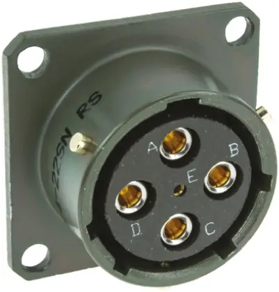 Amphenol Limited, 62 GB MIL-Spec Rundsteckverbinder Gerade, 5-polig, Gerätemontage, Gehäuse 14 Buchse, MIL-DTL-26482,