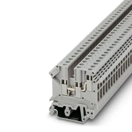 Produktfoto 1 von Phoenix Contact UK 5-TWIN Reihenklemme Grau, 4mm², 500 V, Schraubanschluss