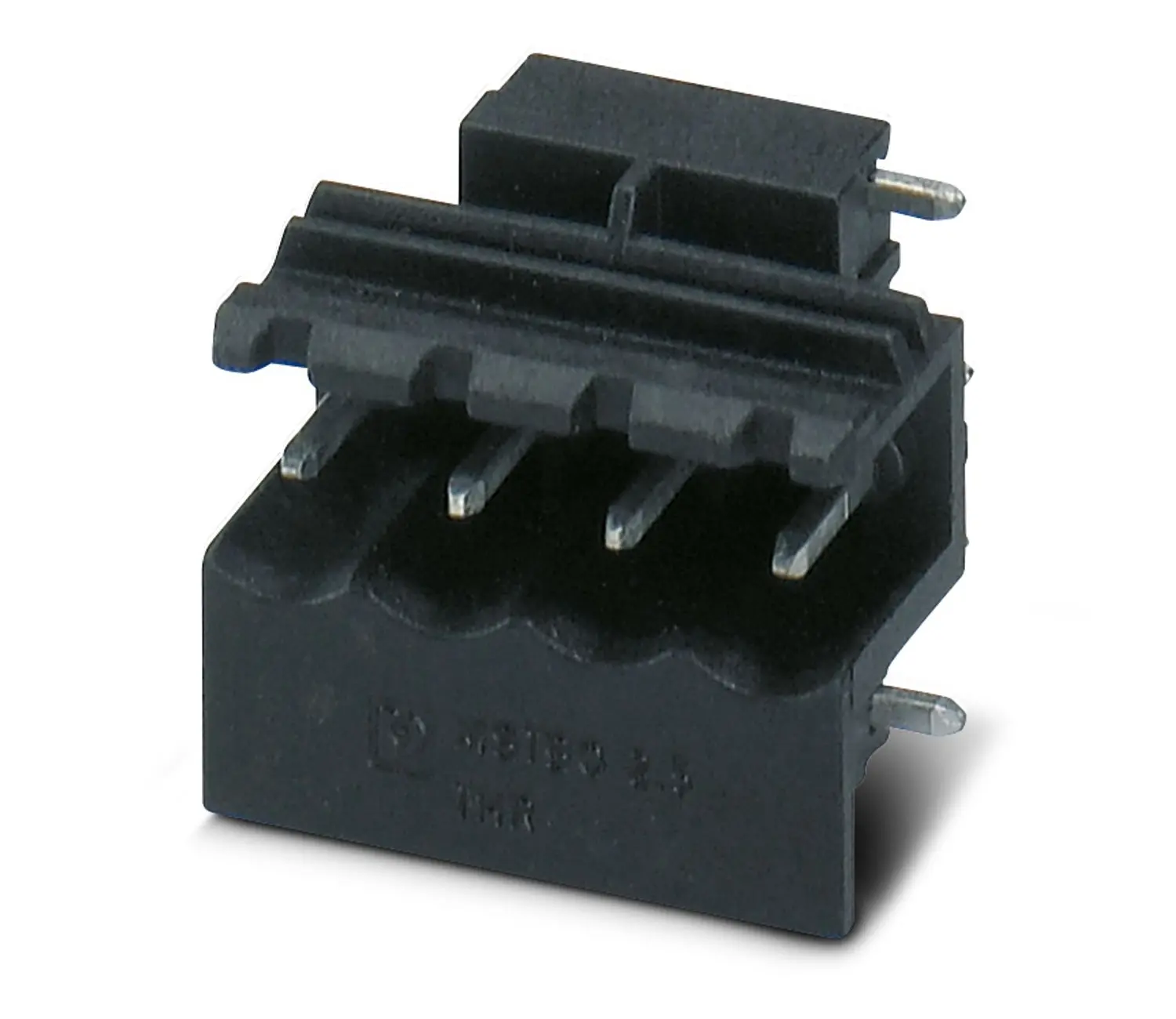 Produktfoto 1 von Phoenix Contact 5/4-G1R THRR44 BK, MSTBO 2 Leiterplattensteckverbinder gewinkelt, 4-polig / 1-reihig, Raster 5 mm Raster