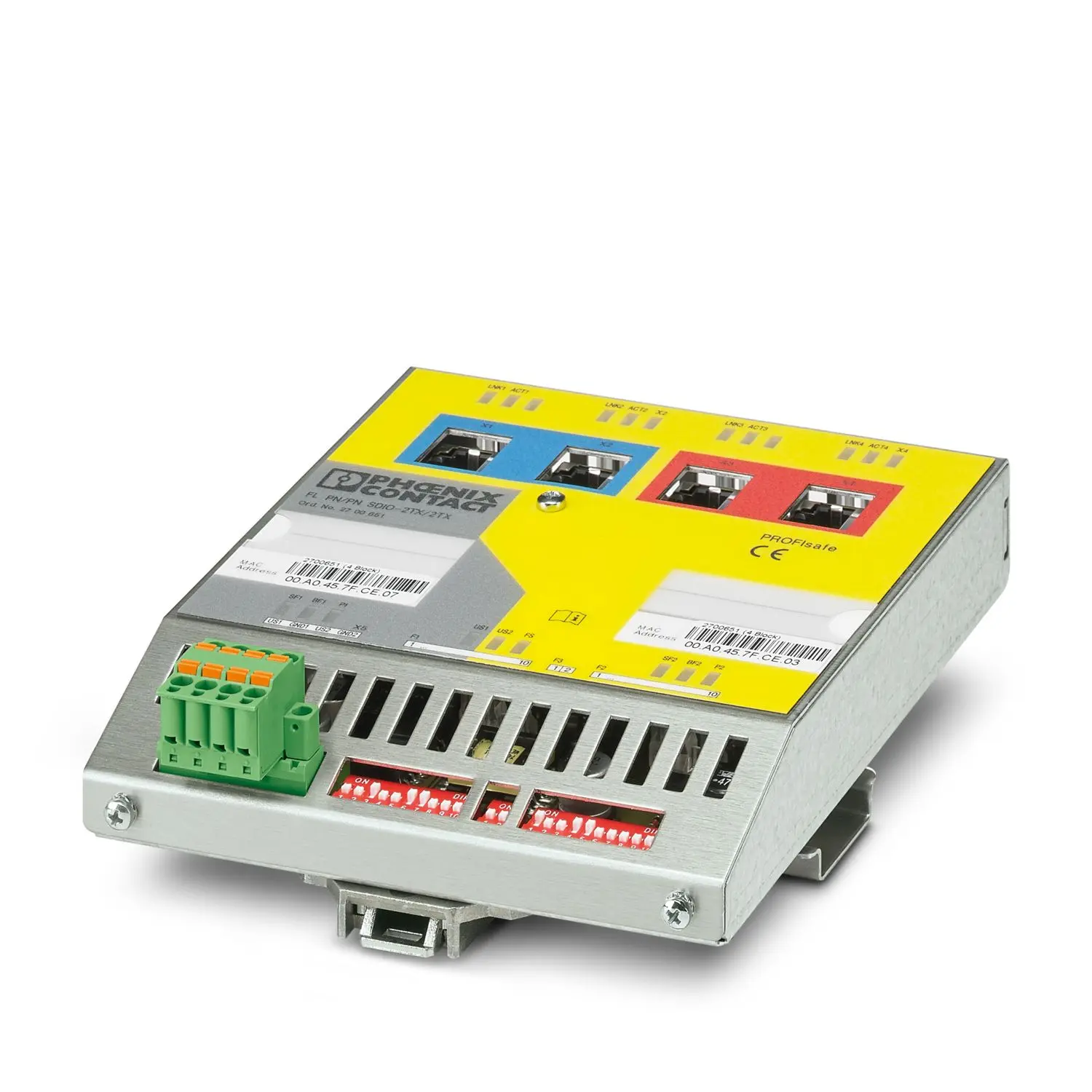 Produktfoto 1 von Phoenix Contact FL PN/PN SDIO-2TX/2TX E/A-Modul für PROFINET-Systeme