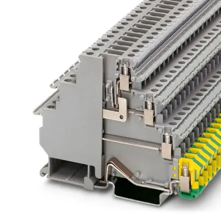 Produktfoto 1 von Phoenix Contact Schutzleiterklemme 4 Grau, 2.5mm², 250V Schraubbefestigung ATEX