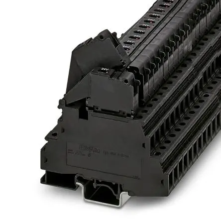 Produktfoto 1 von Phoenix Contact UKK 5-HESILED 24 Modularer Sicherungs-Anschlussklemmenblock 2 Schwarz, 1.5mm², 24V Schraubbefestigung