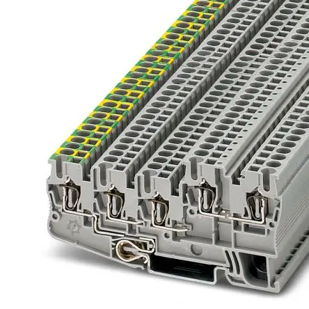 Produktfoto 1 von Phoenix Contact Anschlussklemmenblock 4 Grau, 2.5mm², 250V Federanschlussklemme
