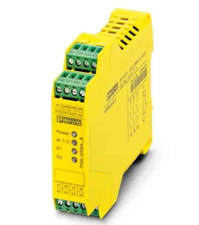 Produktfoto 1 von Phoenix Contact PSR-SPP Sicherheitsrelais 24V dc, 3 Sicherheitskontakte, Automatisch und manuell DIN EN 50178/VDE 0160,