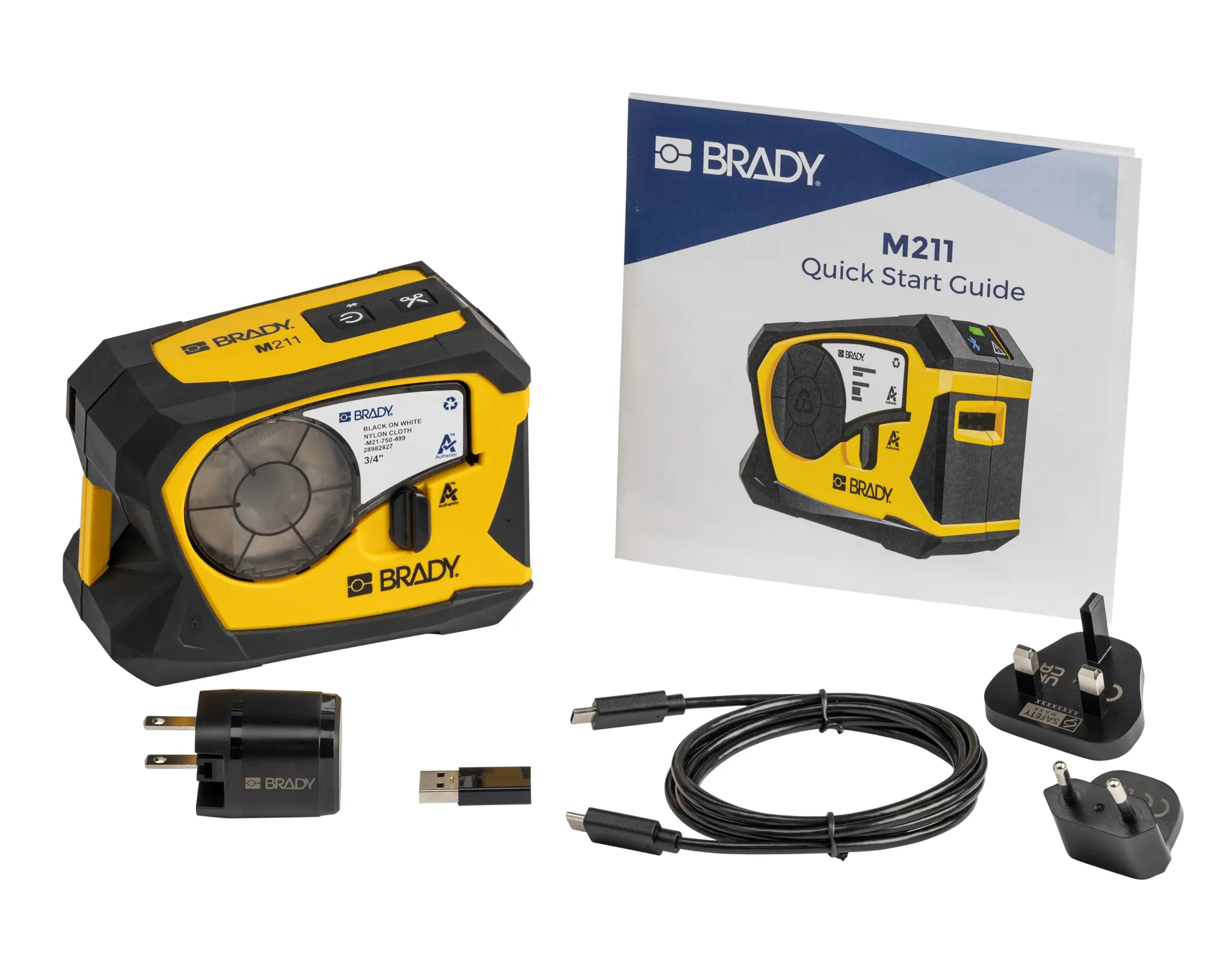 Produktfoto 1 von Brady M211 Etikettendrucker bis 19.05 mm Etiketten Tragbares Gerät, US, Typ G, EU