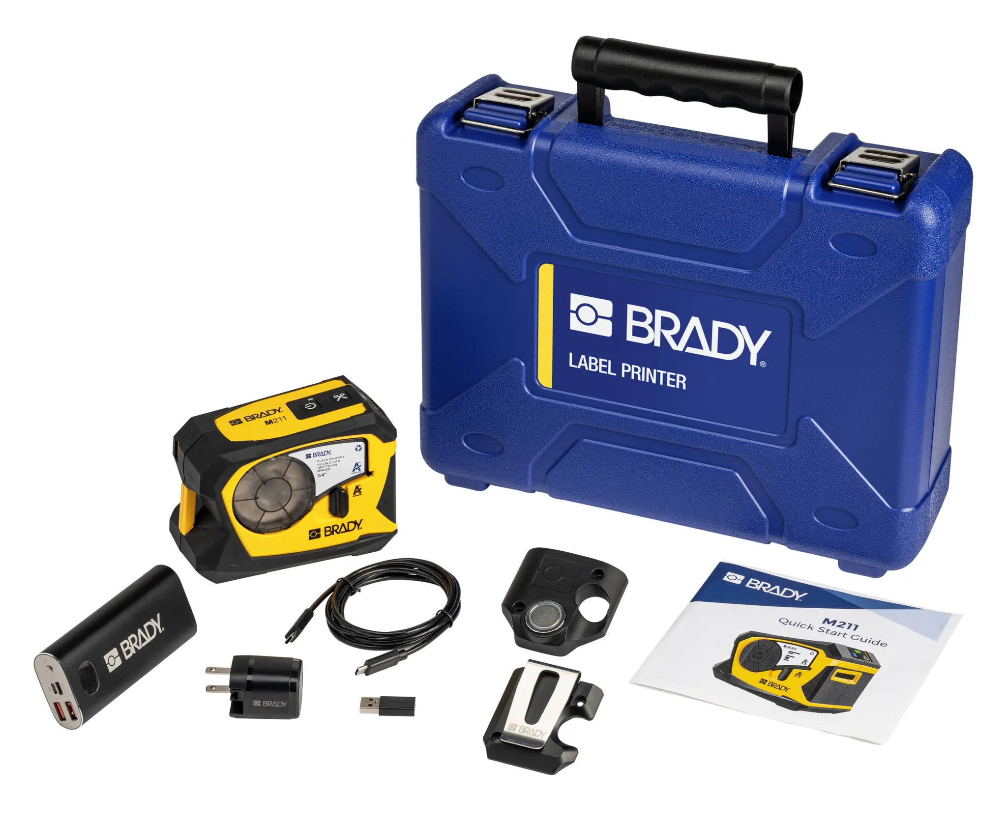 Produktfoto 1 von Brady M211 Etikettendrucker-Kit bis 19.05 mm Etiketten Tragbares Gerät, EU, US, Typ G