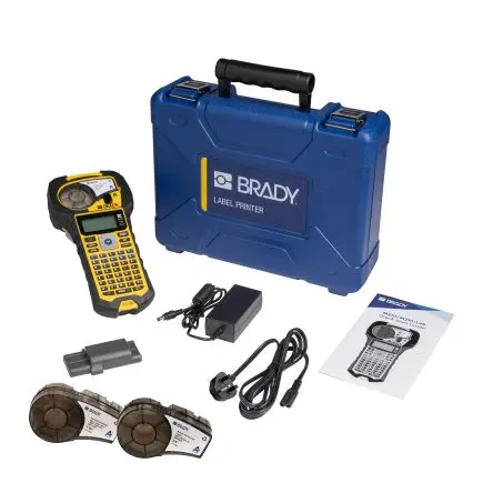 Produktfoto 1 von Brady M210 Etikettendrucker-Kit bis 19.05 mm Etiketten Tragbares Gerät Tastatur, UK mit ABC Tastatur