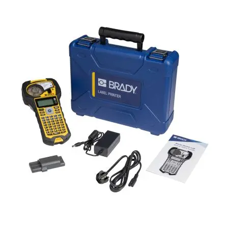 Produktfoto 1 von Brady M210 Etikettendrucker-Kit bis 19.05 mm Etiketten Tragbares Gerät Tastatur, UK mit ABC Tastatur