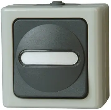 Produktfoto 1 von Kopp Kontrollleuchten 3-teilig Grau IP44 10 A, SEBS