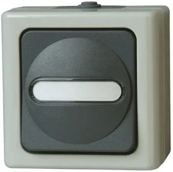 Produktfoto 1 von Kopp Kontrollleuchten 3-teilig Grau IP44 10A, SEBS