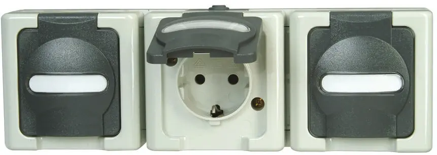 Produktfoto 1 von Kopp Steckdose Grau / 16 A