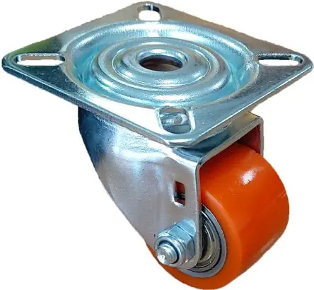 Produktfoto 1 von Guitel Hervieu Drehbar Rolle, Rad ø 35 mm, 100 kg, Ges H. 58 mm, Rad B. 27 mm, Polyurethan