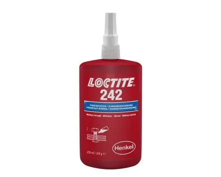 Produktfoto 1 von LOCTITE 242 Schraubensicherungsklebstoff Flüssig Blau, Mittelfest