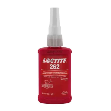 Produktfoto 1 von Loctite 262 Schraubensicherungsklebstoff Flüssig Rot 50 ml, Mittel bis Hochfest