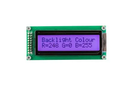 Produktfoto 1 von Midas MD21605B6W-FPTLRGB Monochrom LCD, LCD LED 2 x 16, Hintergrund Schwarz, Parallel Interface