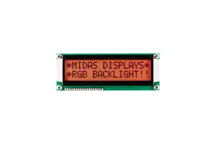Produktfoto 1 von Midas Monochrom LCD, LCD LED 2 x 16, Hintergrund Schwarz, Parallel Interface