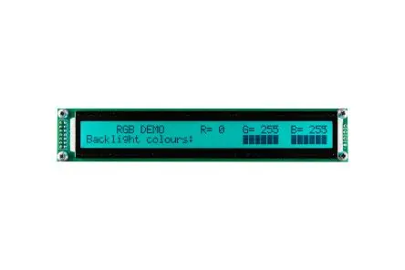 Produktfoto 1 von Midas MD24005A6W-FPTLRGB Monochrom LCD, LCD LED Blau, Grün, Rot 2 x 40, Hintergrund Schwarz, RGB, Parallel Interface