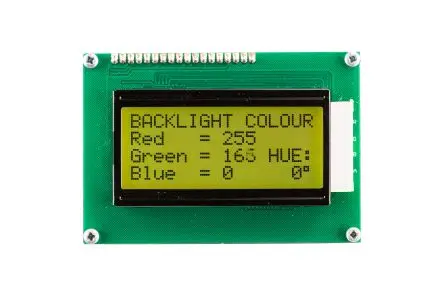 Produktfoto 1 von Midas MD41605A6W-FPTLRGB Monochrom LCD, LCD LED 4 x 16, Hintergrund Schwarz, RGB, Parallel Interface