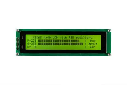 Produktfoto 1 von Midas Monochrom LCD, LCD LED 4 x 20, Hintergrund Schwarz, Parallel Interface