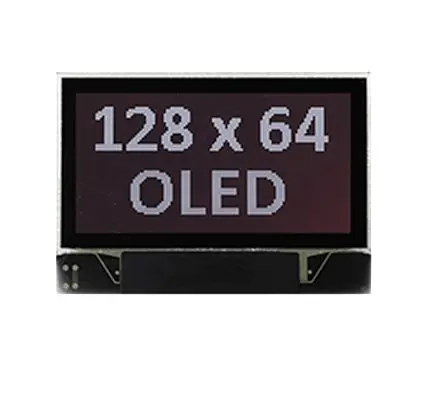 Produktfoto 1 von Midas 0.96 Zoll Weiß OLED-Display 128 x 64 Pixel, 23.34 x 11.46 mm / 19,26:1,26 Passiv-Matrix COG I2C, Parallel, SPI