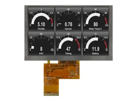 Produktfoto 1 von Midas Farb-LCD 5 Zoll LVDS, 800 x 480 Pixel, 108 x 64.8 mm LED