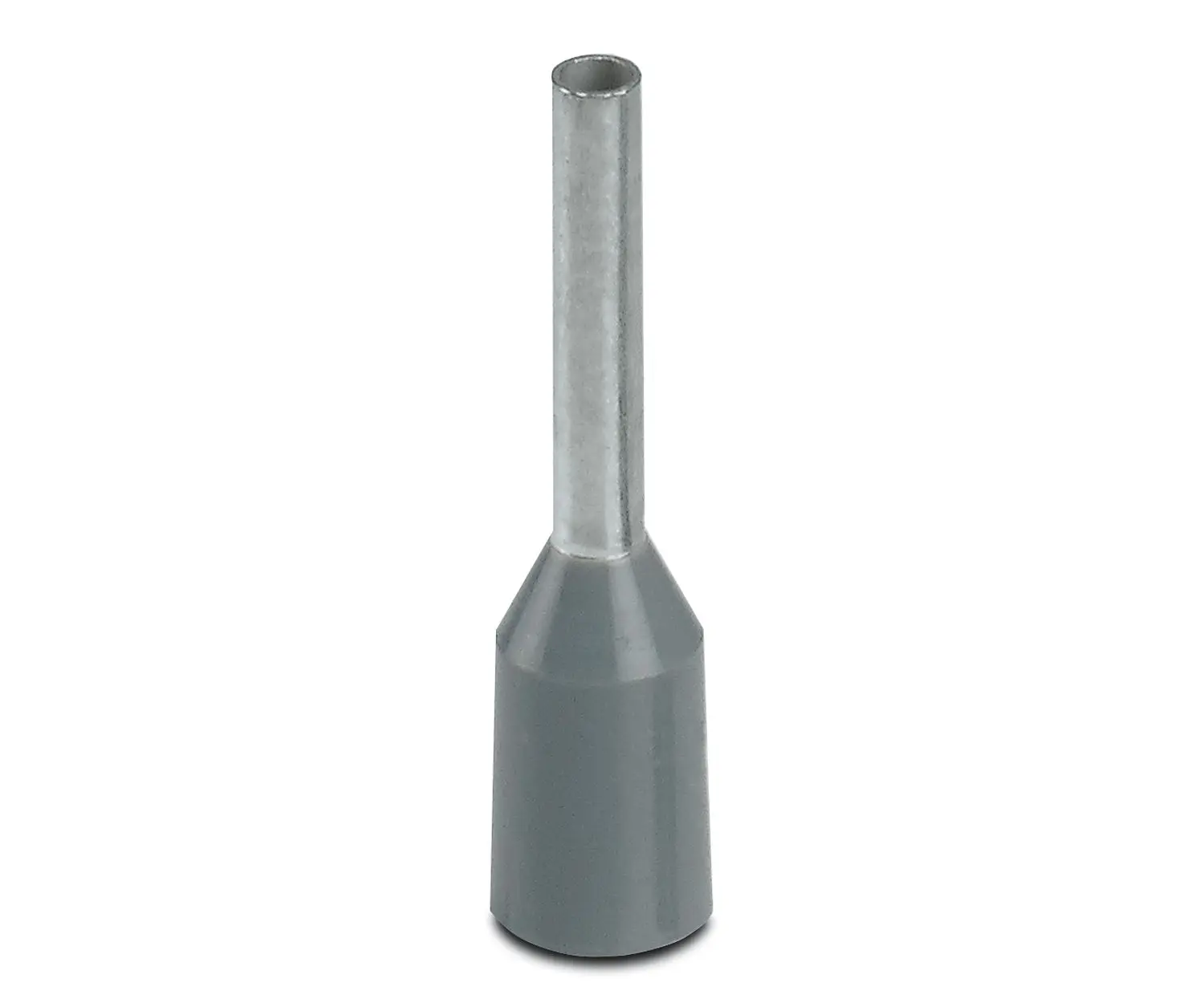 Produktfoto 1 von Phoenix Contact Aderendhülse, Stift ø 1.3 mm, Grau, Phosphor-desoxidiertes Kupfer, 14 mm, 14 mm, Isoliert, 18 AWG max.