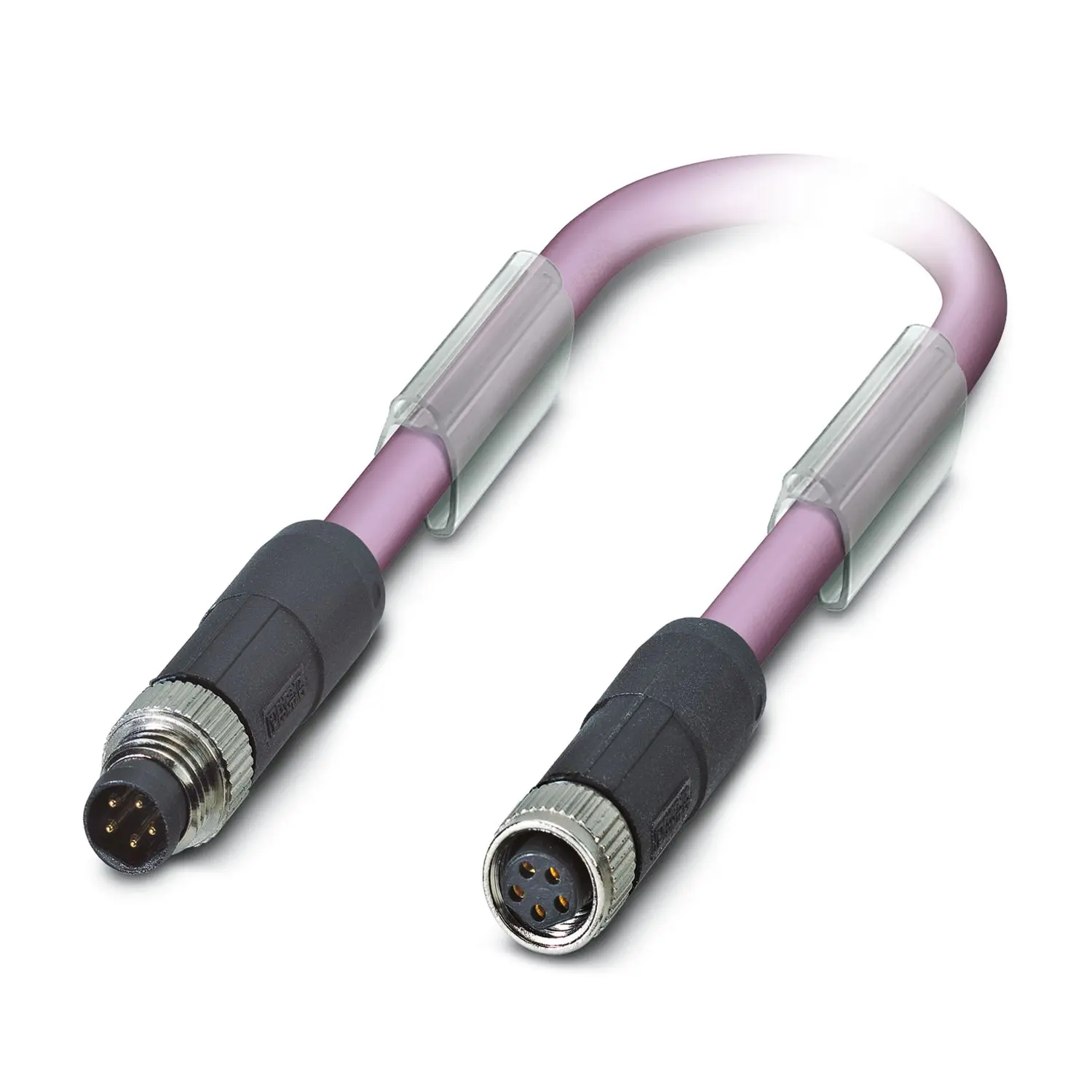 Produktfoto 1 von Phoenix Contact SAC-5P, 5-polig Buskabel, M8, Gerade Stecker 5 / M8 Buchse, Länge 1 m