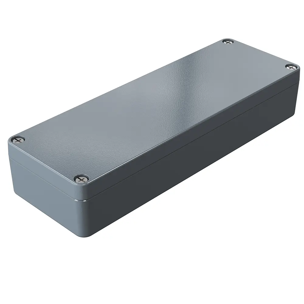 Produktfoto 1 von Rose Aluminium Standard; Gehäuse; Aluminiumdruckguss; Grau; IK09 IP66 Breite 185 mm Höhe 34 mm Länge 34 mm
