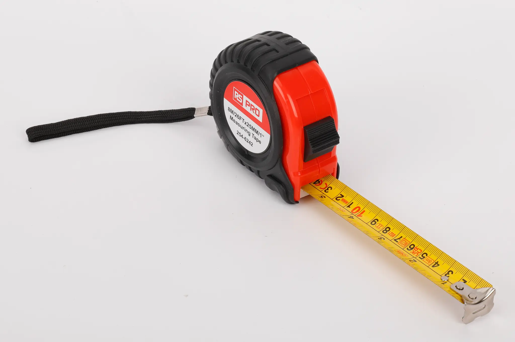 Produktfoto 1 von RS PRO S85 Maßband, L. 8 m Zoll, Metrisch 25 mm Offen