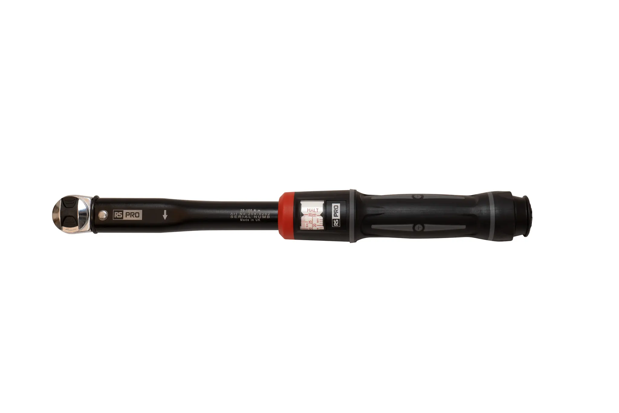 Produktfoto 1 von RS PRO 3/8 in Klick-Drehmomentschlüssel Vierkant 20 To 100 Nm, Länge 367 mm, ±3 %