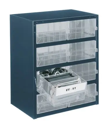 Produktfoto 1 von Raaco 8 Stahl Schubladenmagazin Blau, 435 mm x 357mm x 255 mm