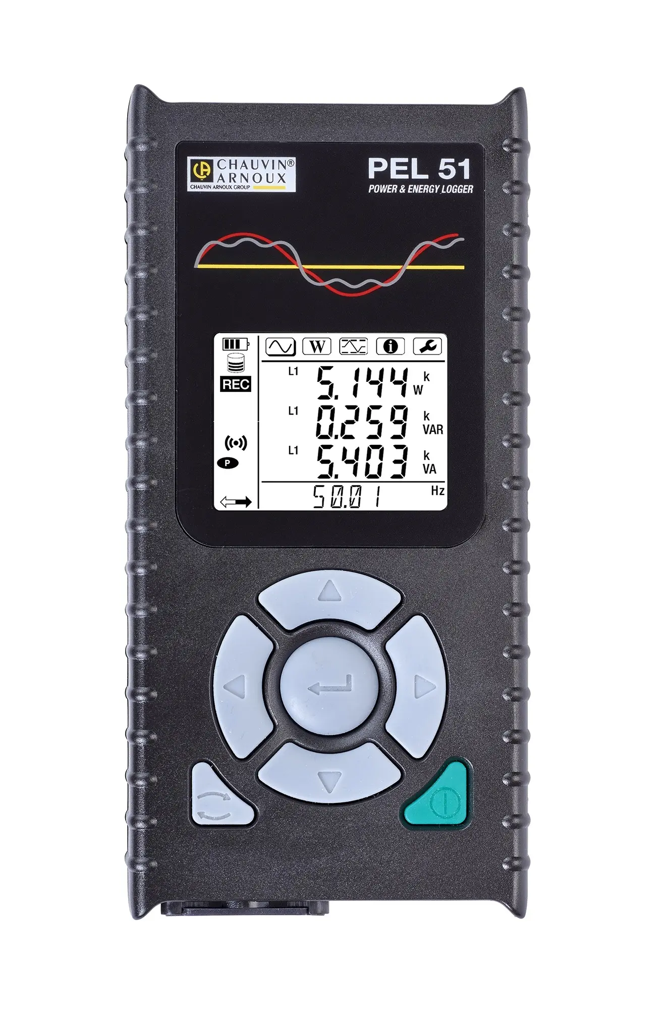 Produktfoto 1 von Chauvin Arnoux PEL51 1V / 1I-Kanal Strom, Spannung, Leistung Energiemesser und -Logger, 600V / 3000A, -20°C → 50°C,
