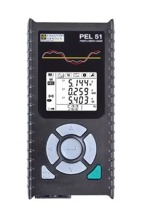 Produktfoto 1 von Chauvin Arnoux PEL51 Energie Spannung, Frequenz, Strom, Oberschwingungen, Leistung, Energie Energiemesser und -Logger,