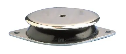 Produktfoto 1 von Paulstra Hutchinson BECA Gummi Rund Gummipuffer, Innengewinde-Puffer M6 1250 daN, Ø 200 mm x 20 mm / bis 10 daN