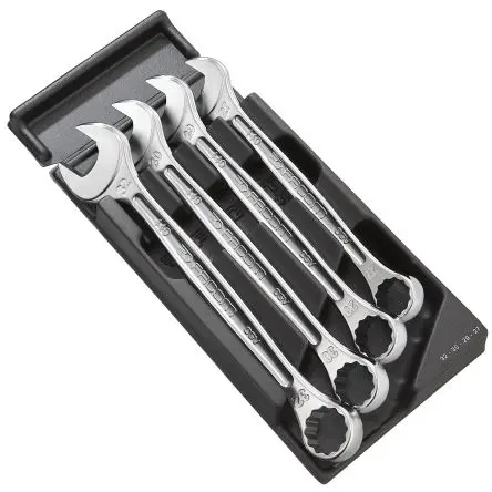 Produktfoto 1 von Facom Schraubenschlüsselsatz Ring-Maulschlüssel Thermoplast, 4-teilig 27 in, 29 in, 30 in, 32 in