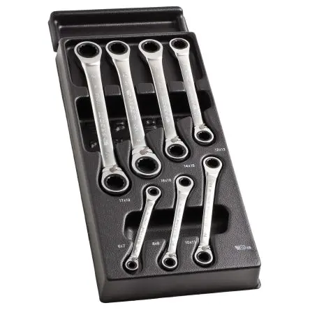 Produktfoto 1 von Facom Ringschlüsselsatz Ringschlüssel Chrom, 7-teilig 13 in, 9 in, 17 in, 7 in, 15 in, 12 in, 10 in, 16 in, 19 in, 11