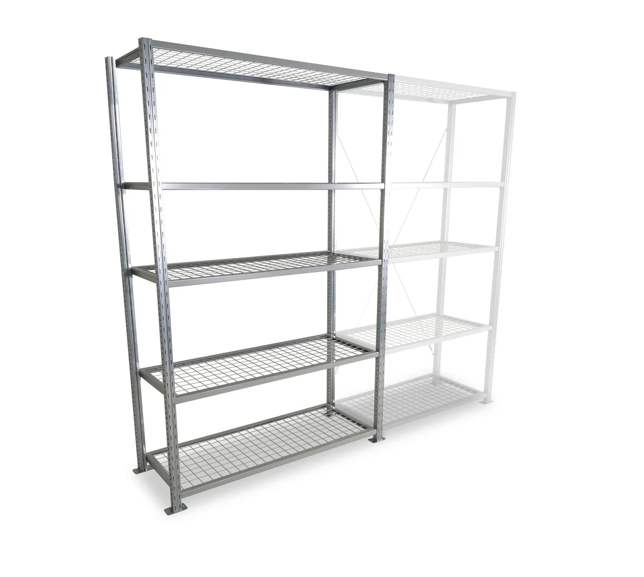 Produktfoto 1 von Manorga Aufbewahrungsregal Typ Stapelgestell aus Stahl in Galvanisiert, 150 kg, 2000 mm x 800 mm x 400 mm