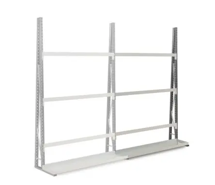 Produktfoto 1 von Manorga Aufbewahrungsregal Typ Stapelgestell aus Stahl in Grau, 130 kg, 2500 mm x 50mm x 340 mm