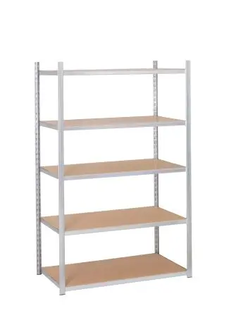 Manorga Regal Starterset, 5 Regale, Galvanisierter Stahl, Galvanisiert, 2000 mm x 1500mm, 1000 mm, 94 kg Last