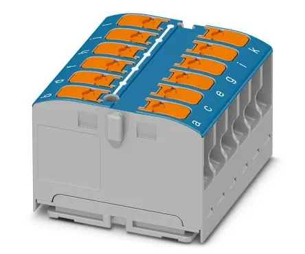 Produktfoto 1 von Phoenix Contact Verteilerblock 12-polig / 450V 24A, Polyamid Blau