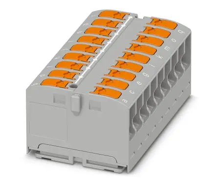 Produktfoto 1 von Phoenix Contact Verteilerblock 18-polig / 450V 24A, Polyamid Schwarz