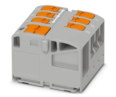 Produktfoto 1 von Phoenix Contact Verteilerblock 7-polig / 450V 24A, Polyamid Grau