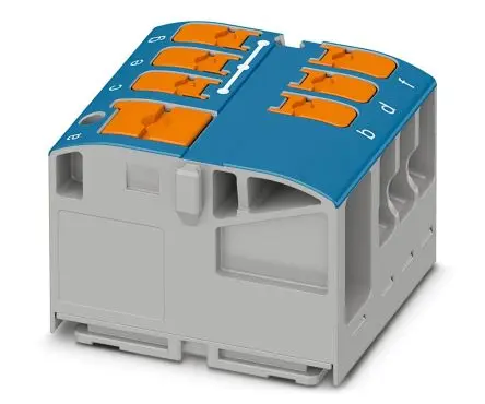 Produktfoto 1 von Phoenix Contact Verteilerblock 7-polig / 450V 24A, Polyamid Blau