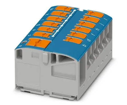 Produktfoto 1 von Phoenix Contact Verteilerblock 13-polig / 450V 24A, Polyamid Blau