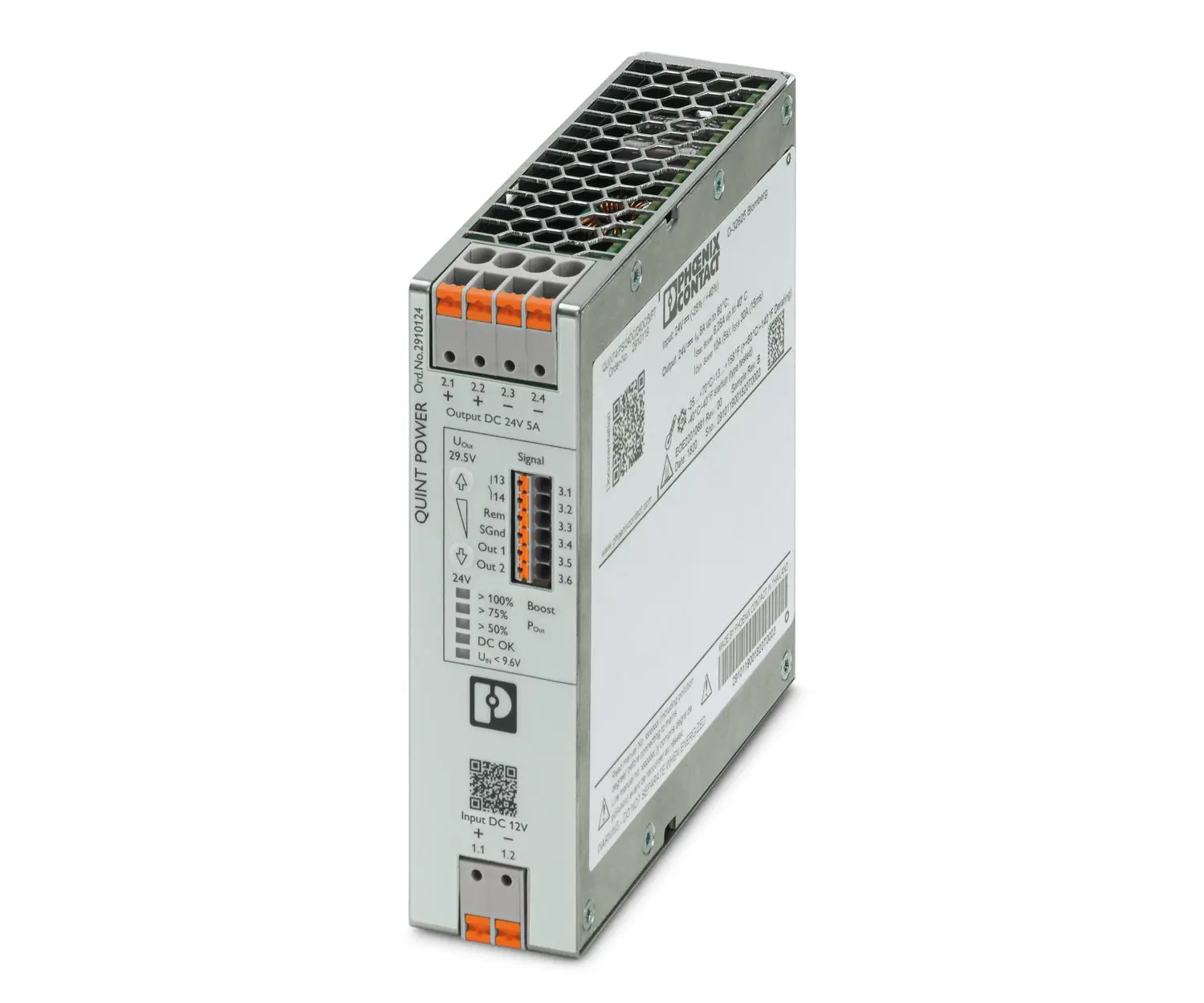 Phoenix Contact QUINT POWER DC/DC-Wandler 12 V DC IN, 24V dc OUT DIN-Schienen-Montage isoliert